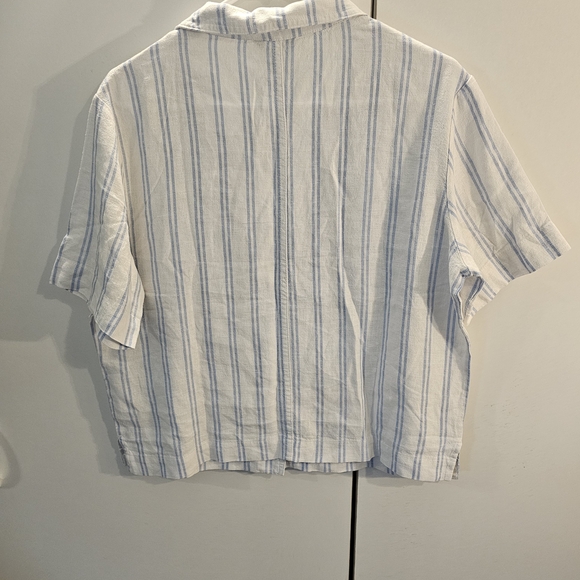 Buffalo David Bitton Women's Blue Striped Button Down Shirt - Picture 4 of 6